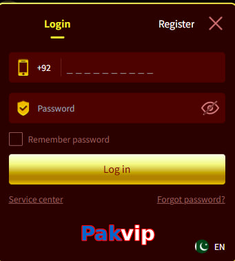 Pakvip login preview